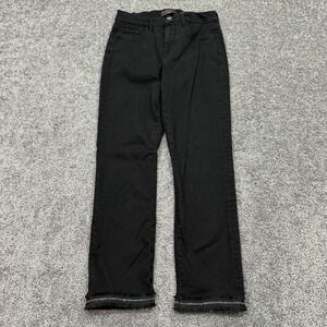 7 For All Mankind Jeans Womens 4 Black Ankle Straight Jen7 Stretch Preppy City